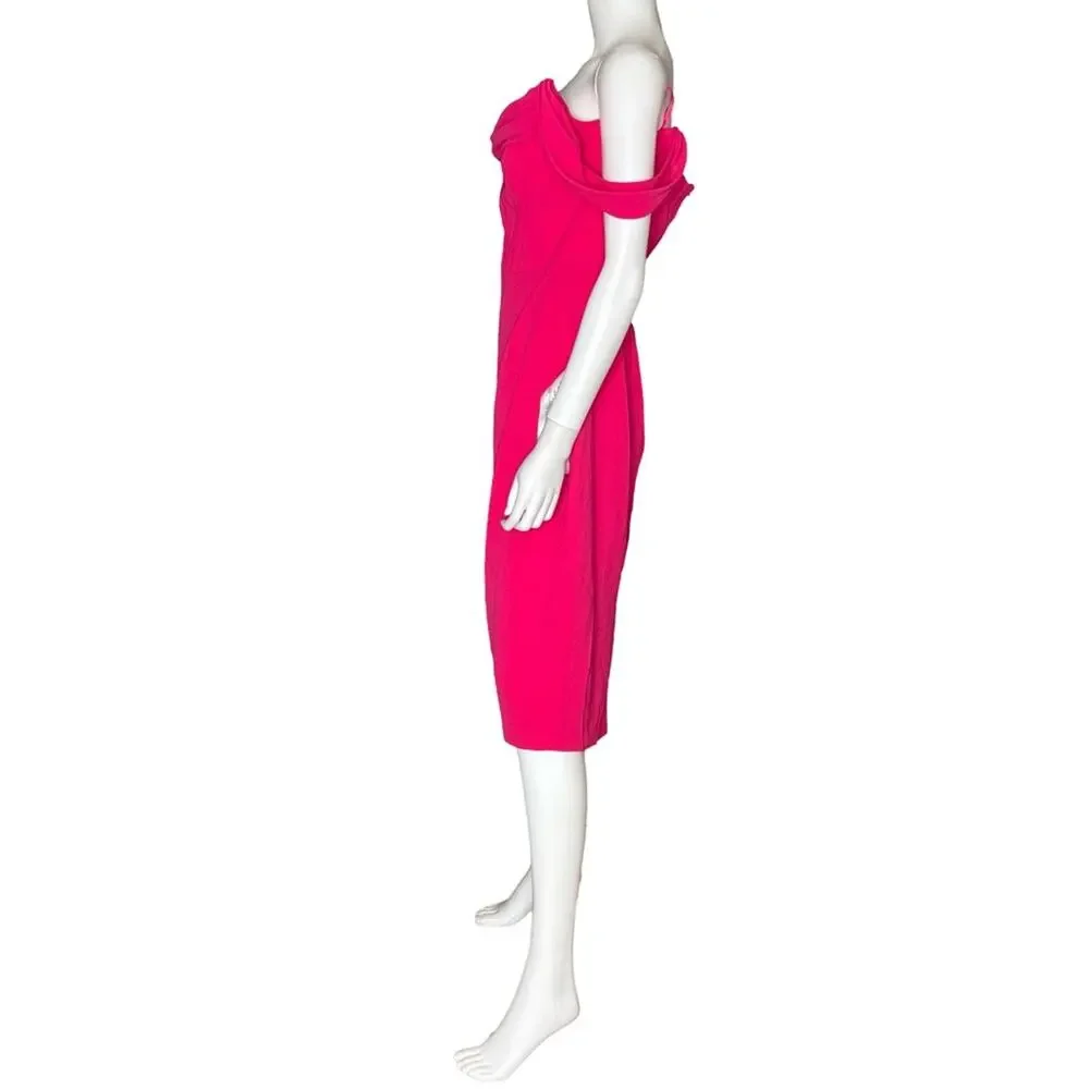 Dress the Population Women's Vickie Off-The-Shoulder Dress Begonia Sz XL NWT - Picture 4 of 9